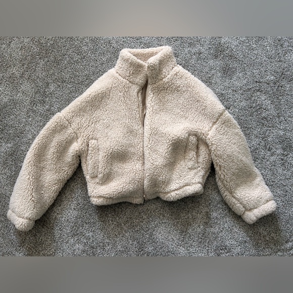 Harper Heritage Jackets & Blazers - Cream Sherpa Jacket